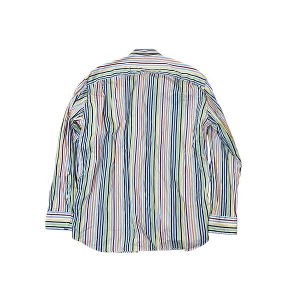ST Croix Shirt Men XLarge Multi Color Casual Button Down Stripes Italy Dress - Picture 2 of 5